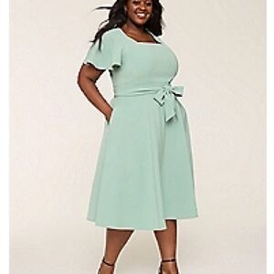 Lane Bryant Pastel Green Midi Dress